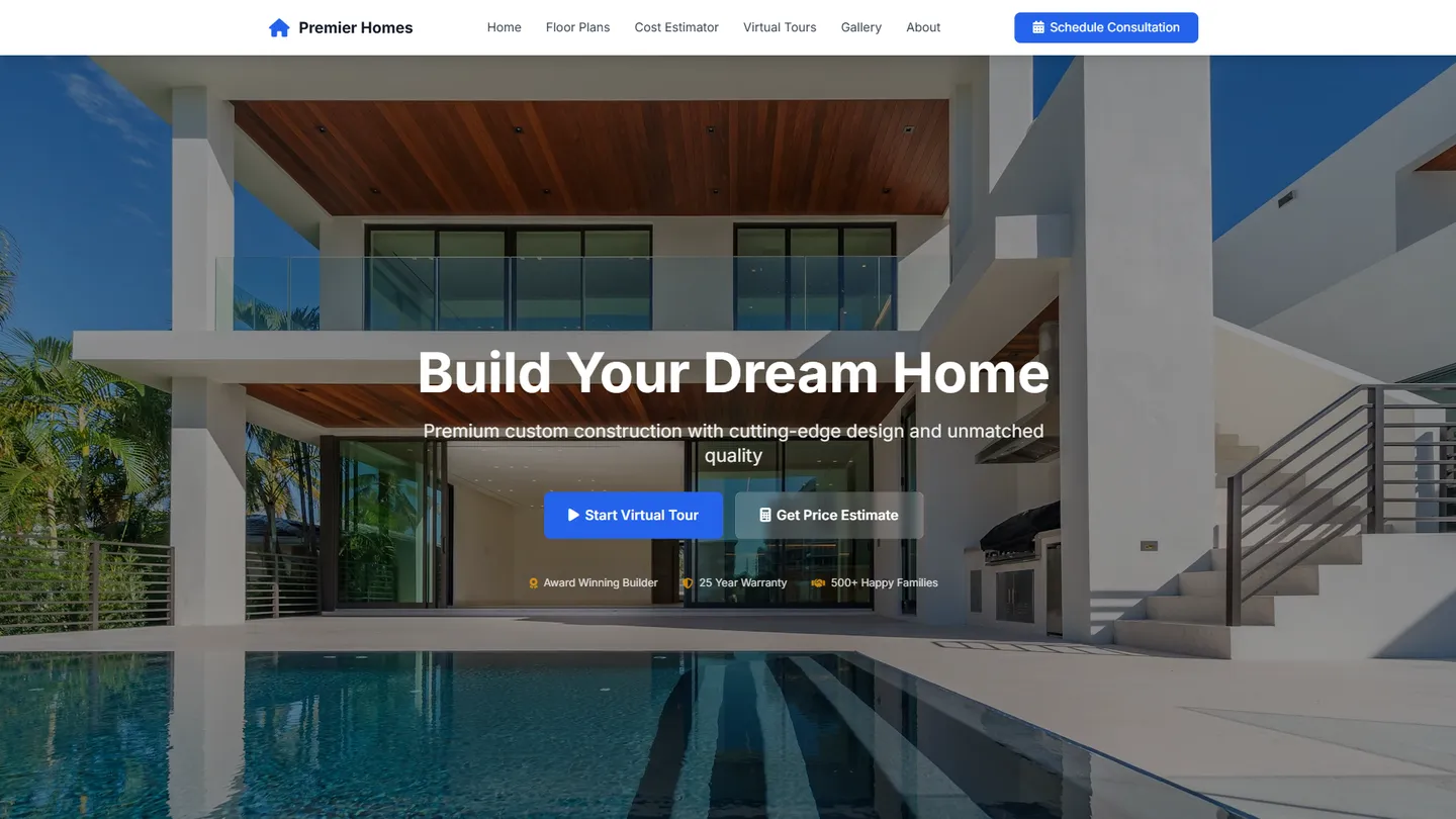 Construction Website Builder
