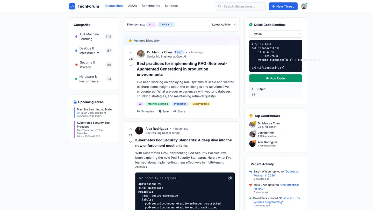 Forum Website Builder