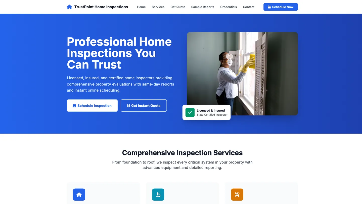 Home Inspector Website Builder