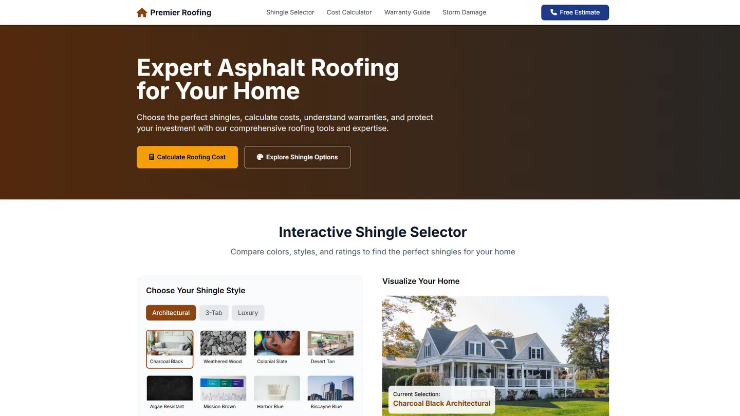 Roofing Website Builder